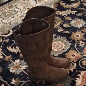 Global Win Knee High Brown Boots